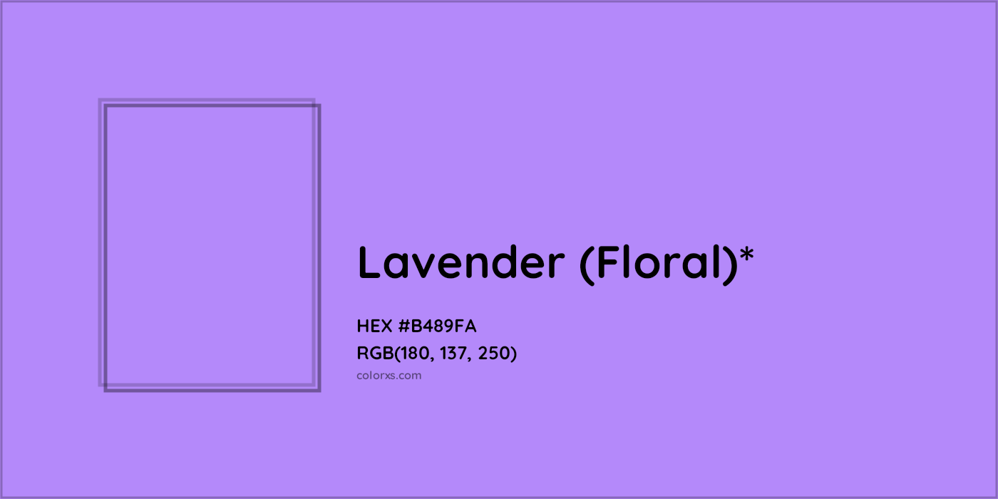 HEX #B489FA Color Name, Color Code, Palettes, Similar Paints, Images