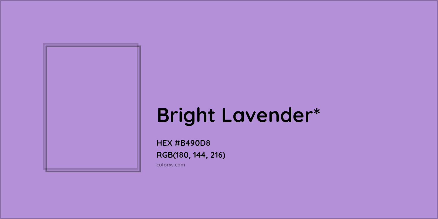 HEX #B490D8 Color Name, Color Code, Palettes, Similar Paints, Images