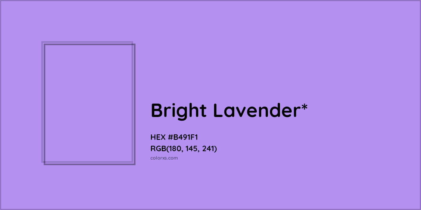 HEX #B491F1 Color Name, Color Code, Palettes, Similar Paints, Images