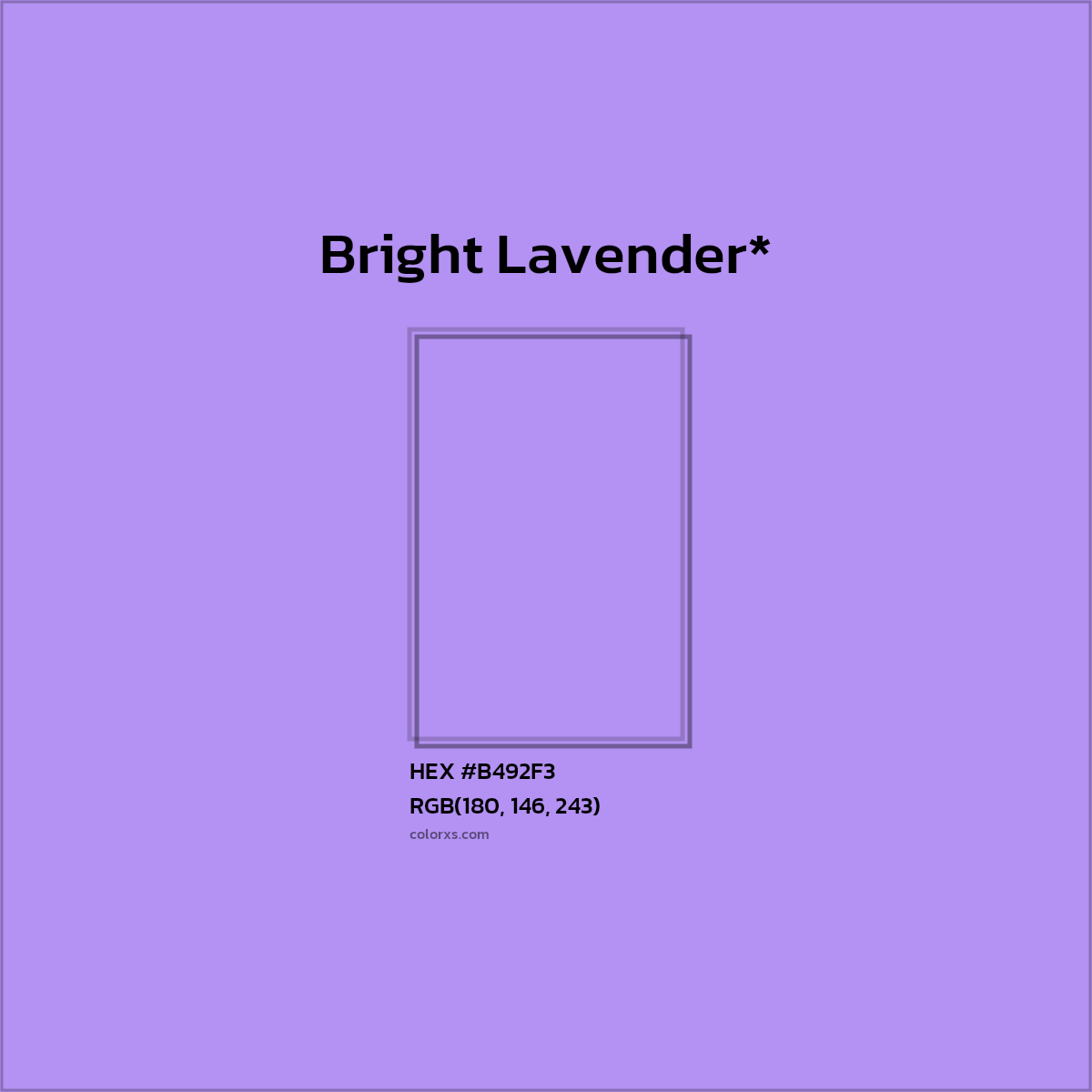 HEX #B492F3 Color Name, Color Code, Palettes, Similar Paints, Images