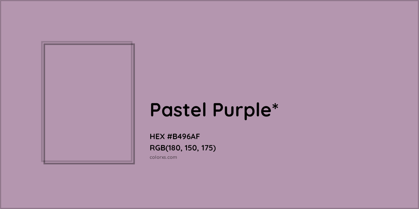 HEX #B496AF Color Name, Color Code, Palettes, Similar Paints, Images