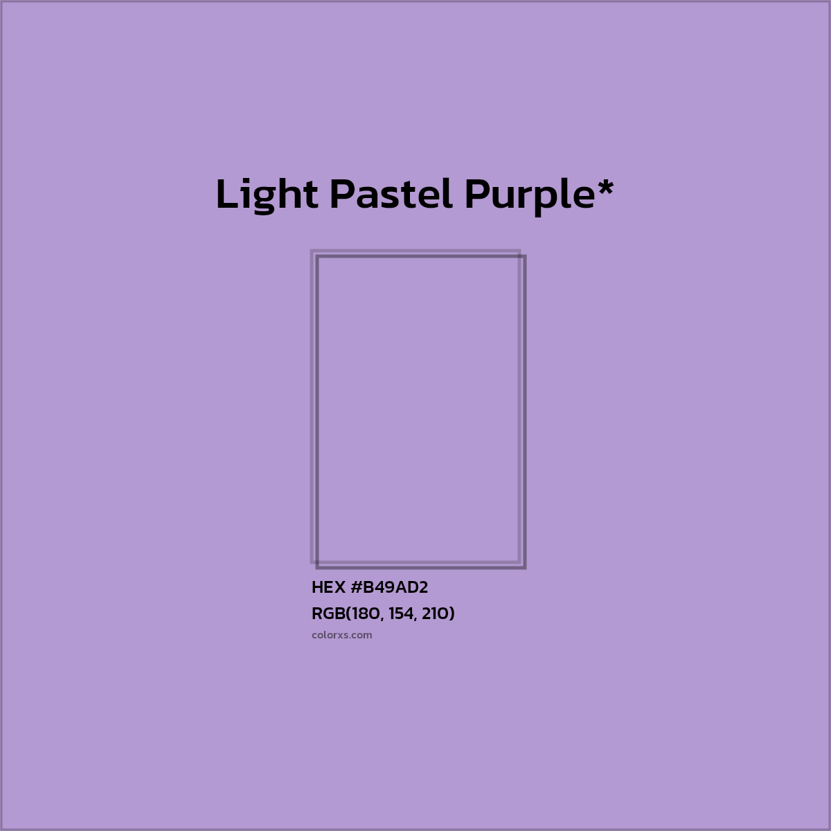 HEX #B49AD2 Color Name, Color Code, Palettes, Similar Paints, Images