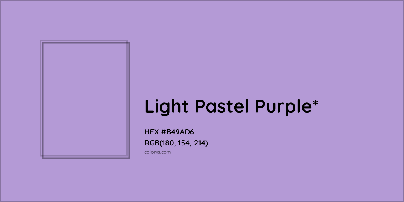 HEX #B49AD6 Color Name, Color Code, Palettes, Similar Paints, Images