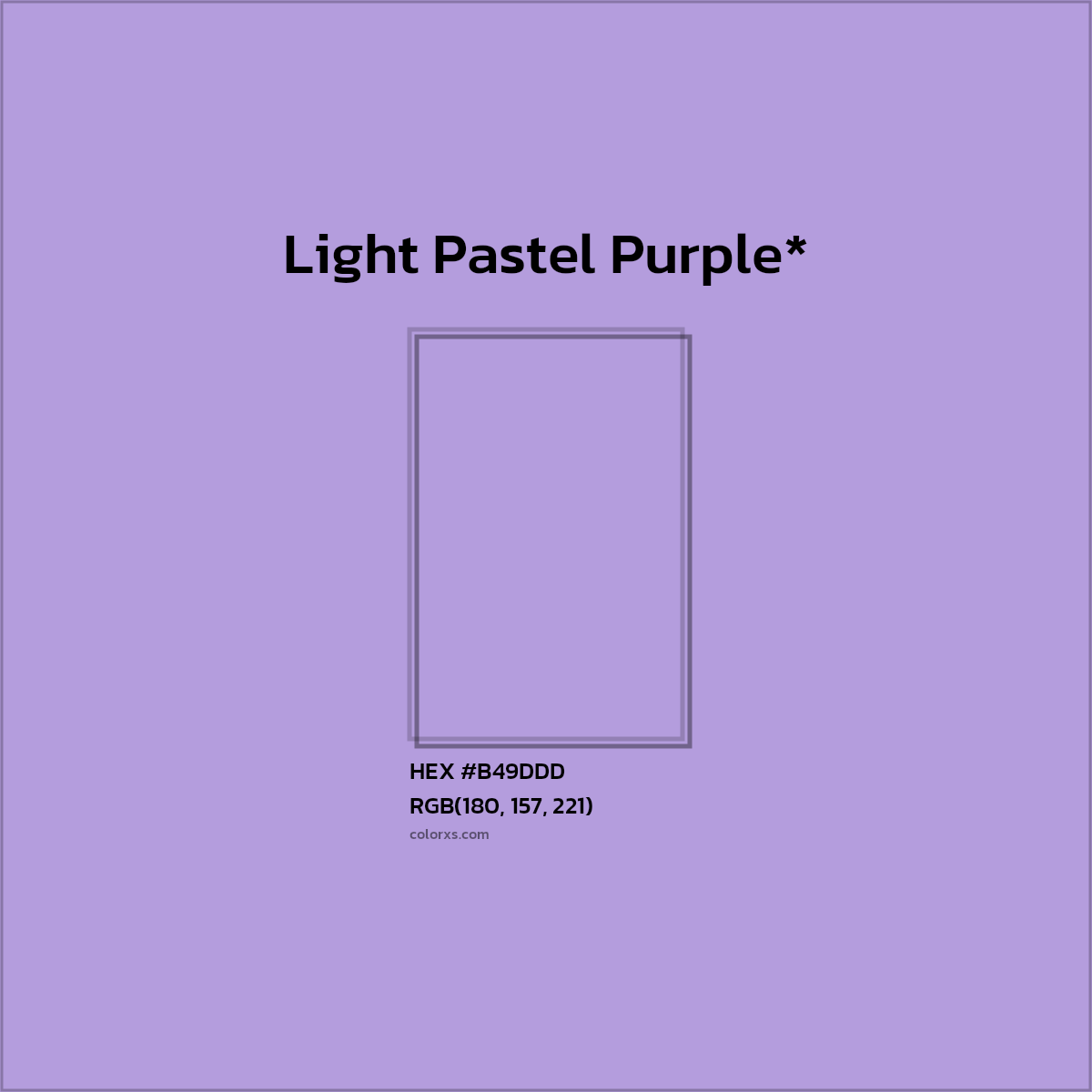 HEX #B49DDD Color Name, Color Code, Palettes, Similar Paints, Images