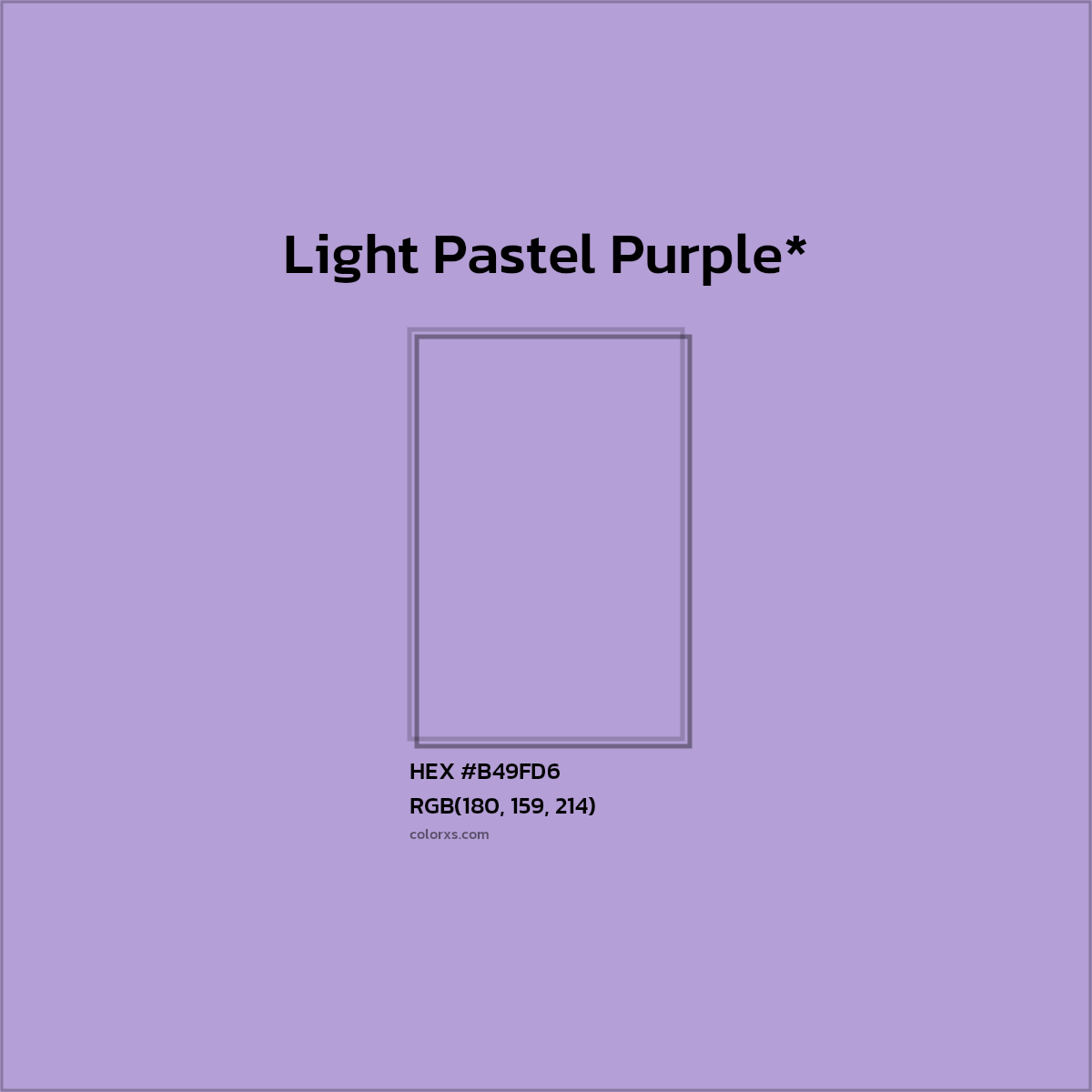 HEX #B49FD6 Color Name, Color Code, Palettes, Similar Paints, Images