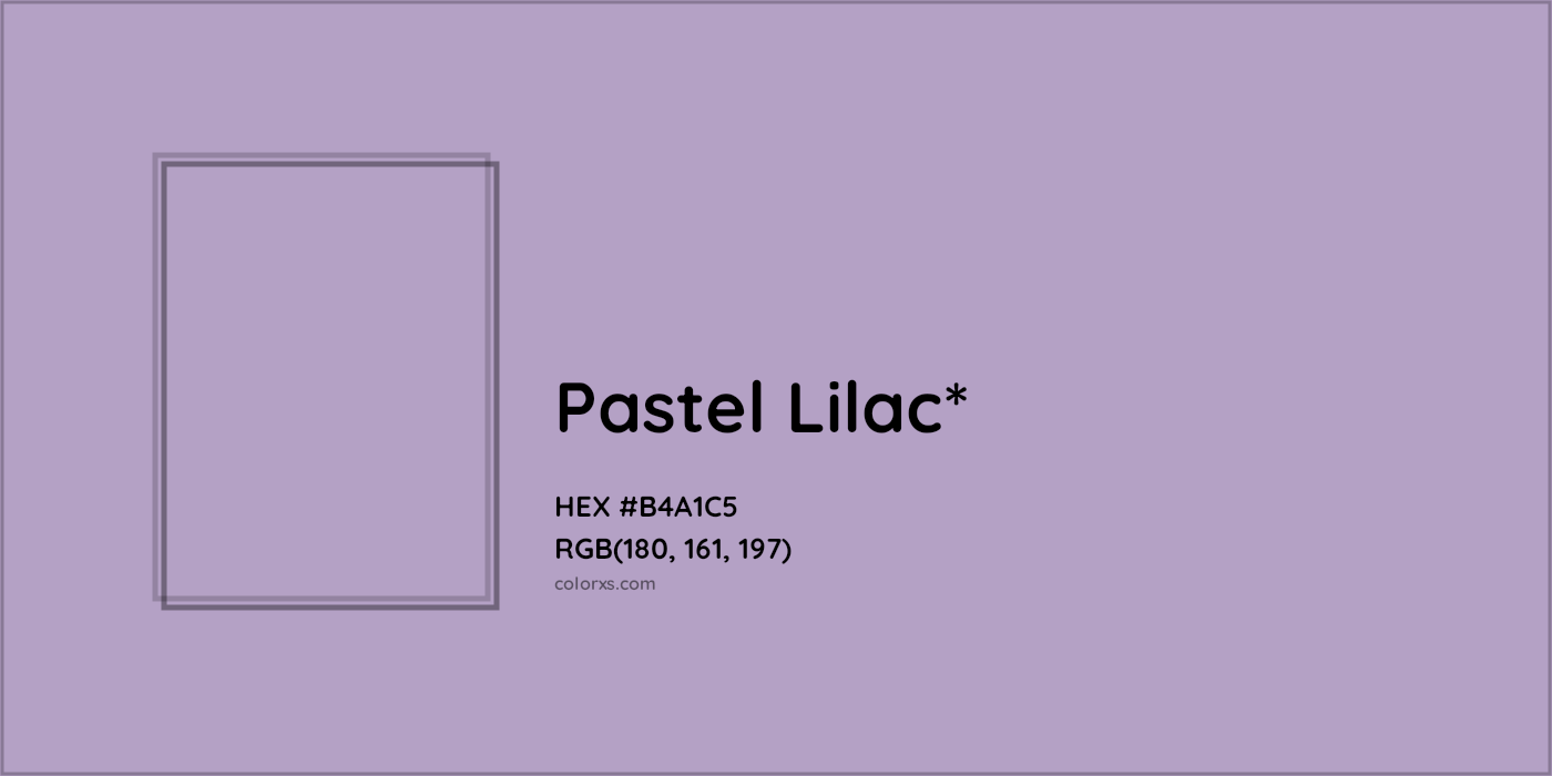 HEX #B4A1C5 Color Name, Color Code, Palettes, Similar Paints, Images