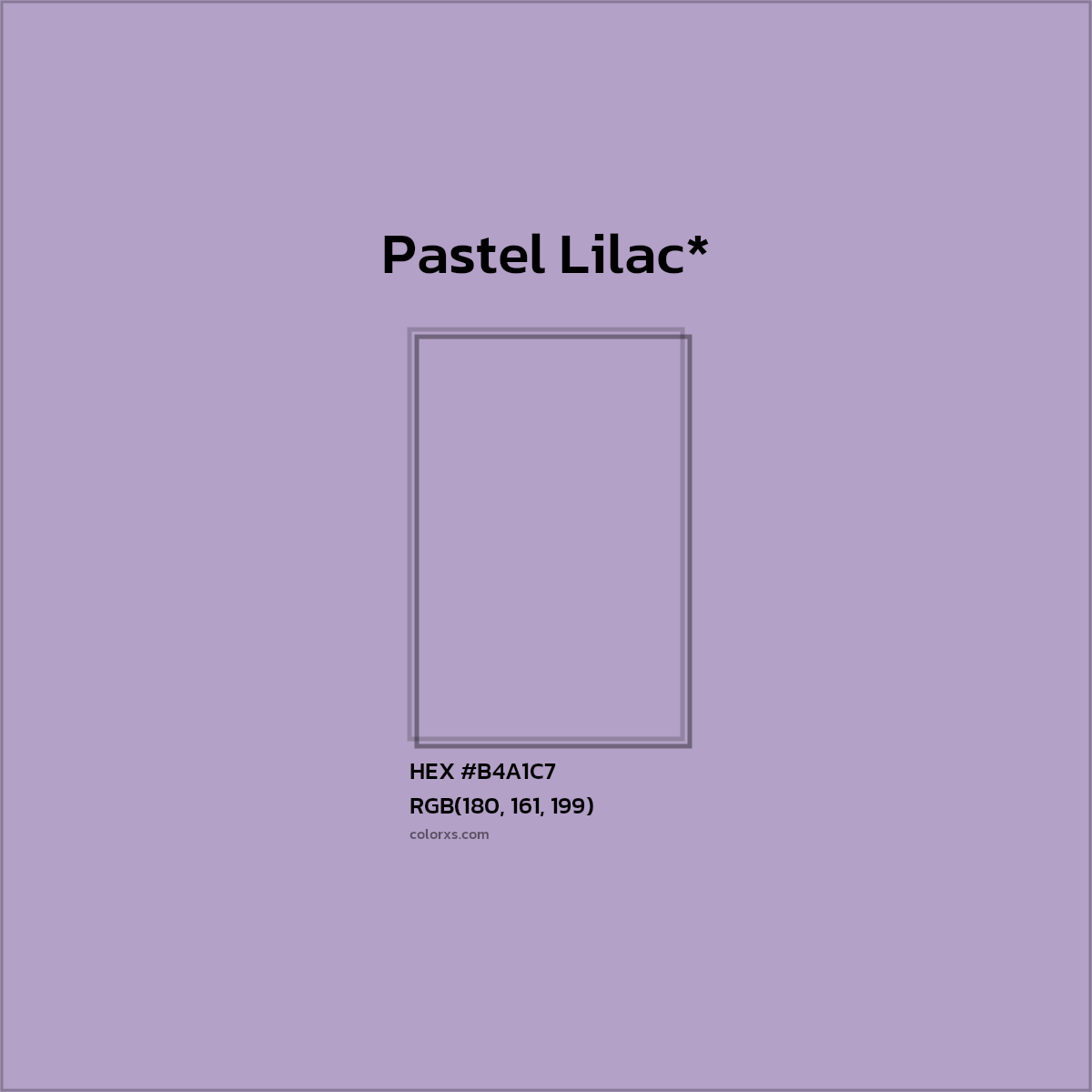 HEX #B4A1C7 Color Name, Color Code, Palettes, Similar Paints, Images