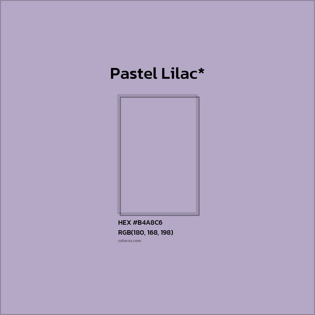 HEX #B4A8C6 Color Name, Color Code, Palettes, Similar Paints, Images