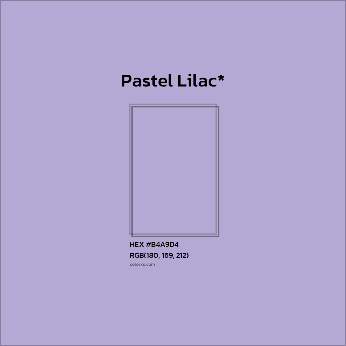 HEX #B4A9D4 Color Name, Color Code, Palettes, Similar Paints, Images