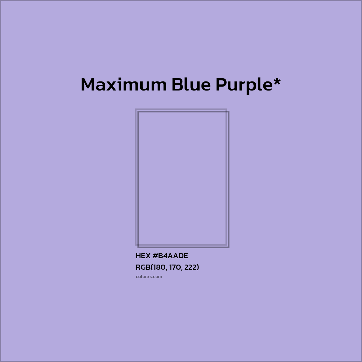 HEX #B4AADE Color Name, Color Code, Palettes, Similar Paints, Images