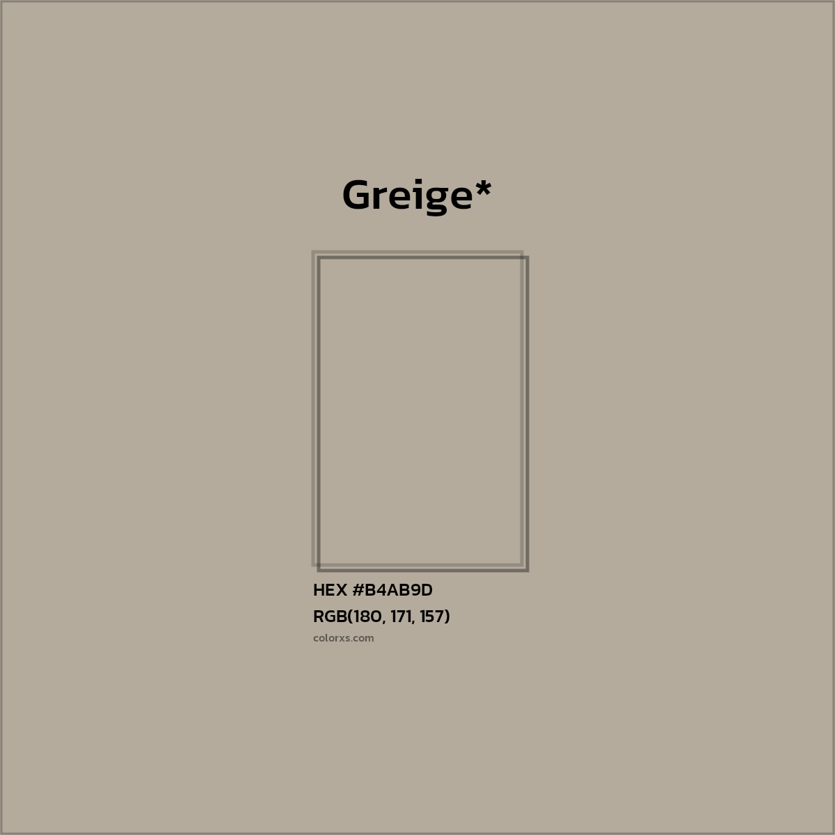 HEX #B4AB9D Color Name, Color Code, Palettes, Similar Paints, Images