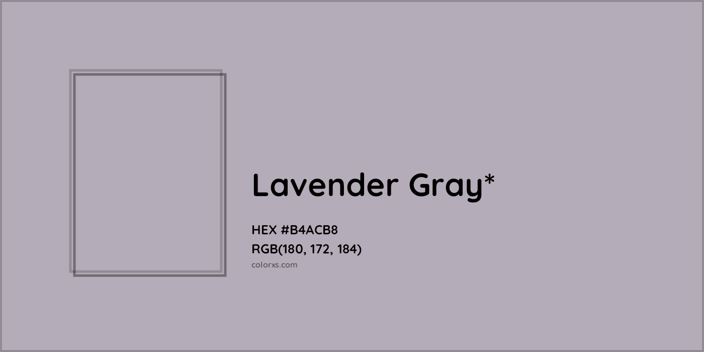 HEX #B4ACB8 Color Name, Color Code, Palettes, Similar Paints, Images