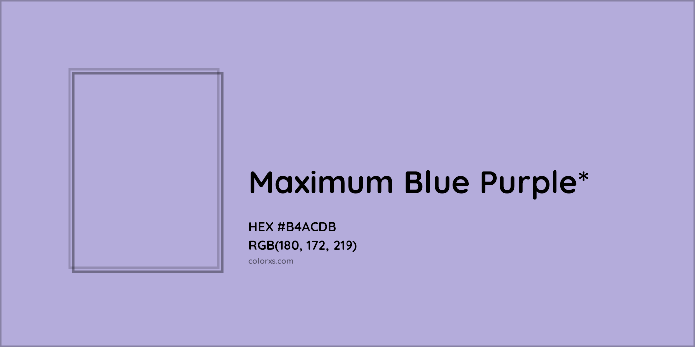 HEX #B4ACDB Color Name, Color Code, Palettes, Similar Paints, Images