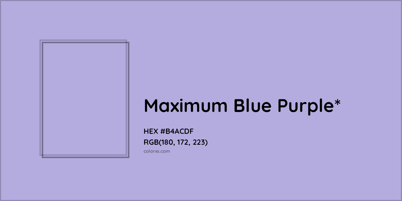 HEX #B4ACDF Color Name, Color Code, Palettes, Similar Paints, Images