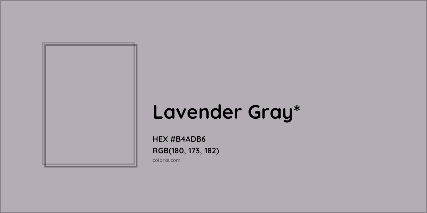 HEX #B4ADB6 Color Name, Color Code, Palettes, Similar Paints, Images