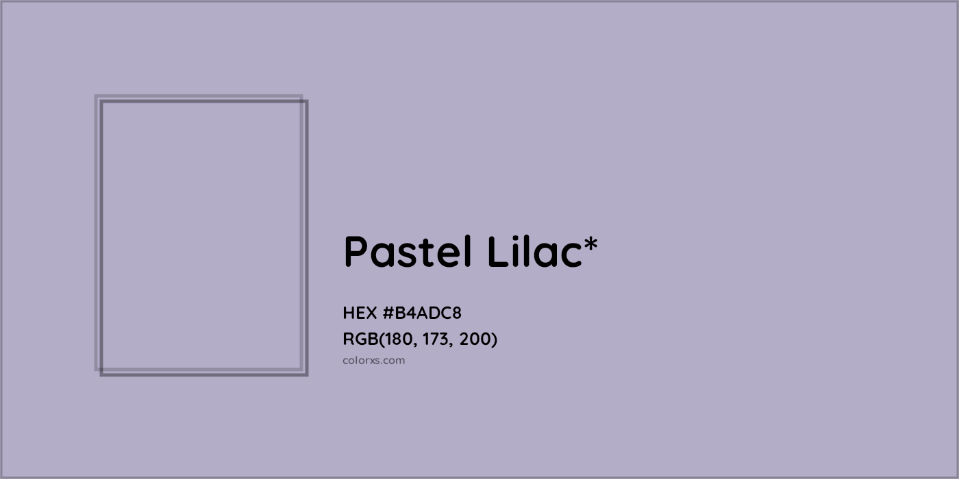 HEX #B4ADC8 Color Name, Color Code, Palettes, Similar Paints, Images