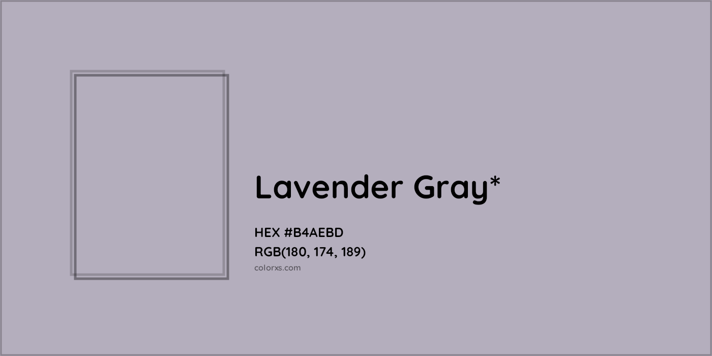 HEX #B4AEBD Color Name, Color Code, Palettes, Similar Paints, Images