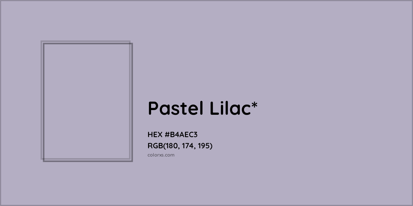 HEX #B4AEC3 Color Name, Color Code, Palettes, Similar Paints, Images