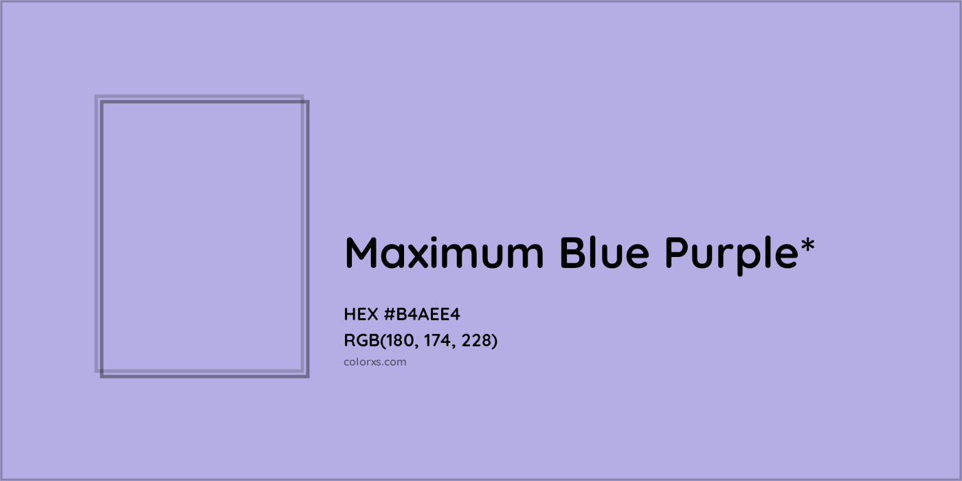 HEX #B4AEE4 Color Name, Color Code, Palettes, Similar Paints, Images