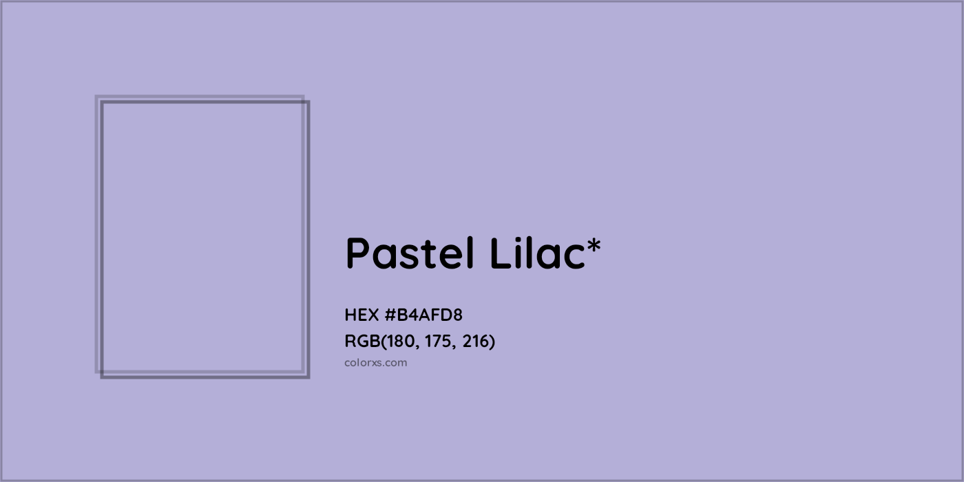 HEX #B4AFD8 Color Name, Color Code, Palettes, Similar Paints, Images