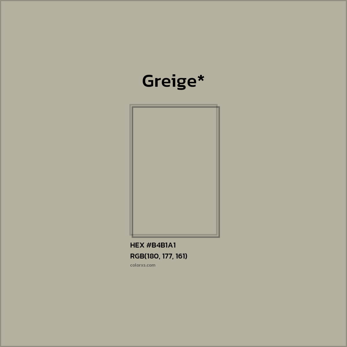 HEX #B4B1A1 Color Name, Color Code, Palettes, Similar Paints, Images