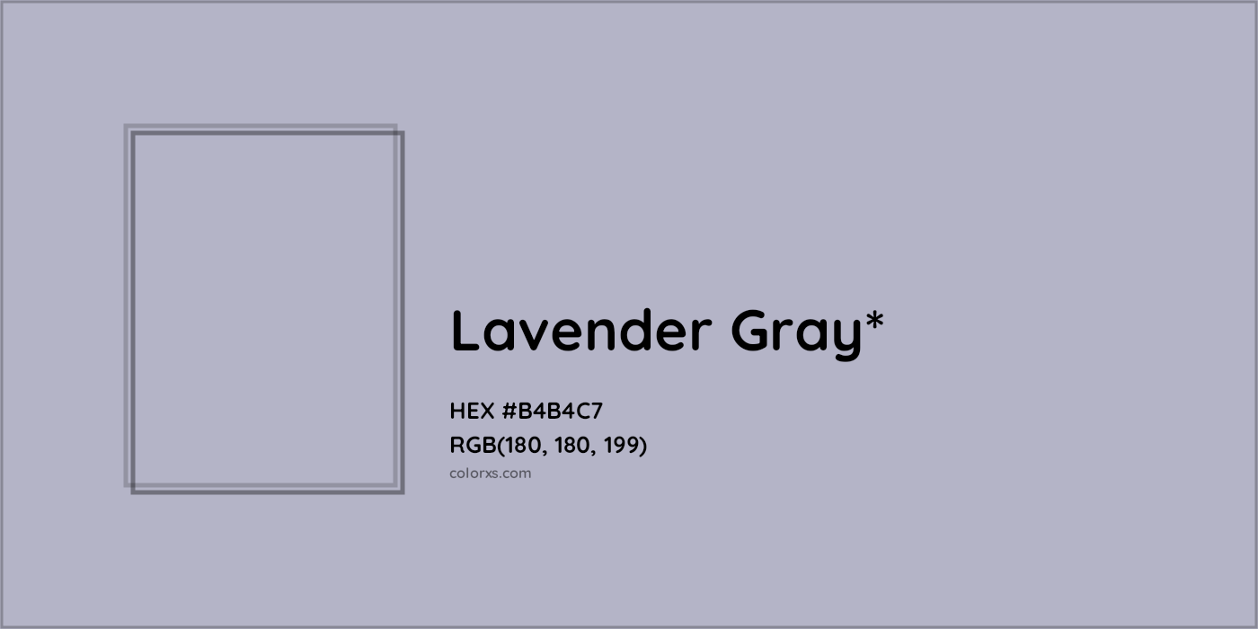 HEX #B4B4C7 Color Name, Color Code, Palettes, Similar Paints, Images