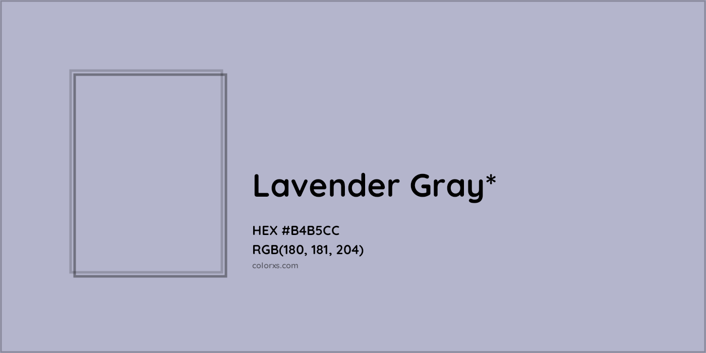 HEX #B4B5CC Color Name, Color Code, Palettes, Similar Paints, Images