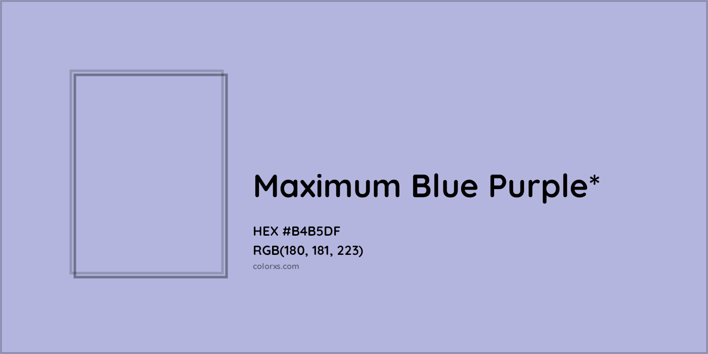 HEX #B4B5DF Color Name, Color Code, Palettes, Similar Paints, Images