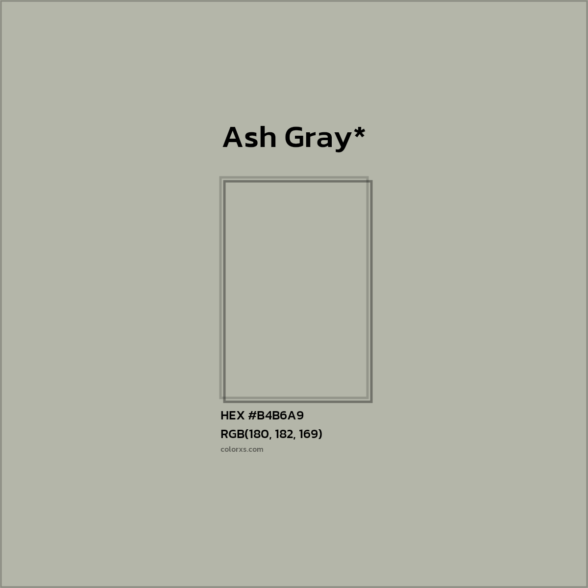 HEX #B4B6A9 Color Name, Color Code, Palettes, Similar Paints, Images