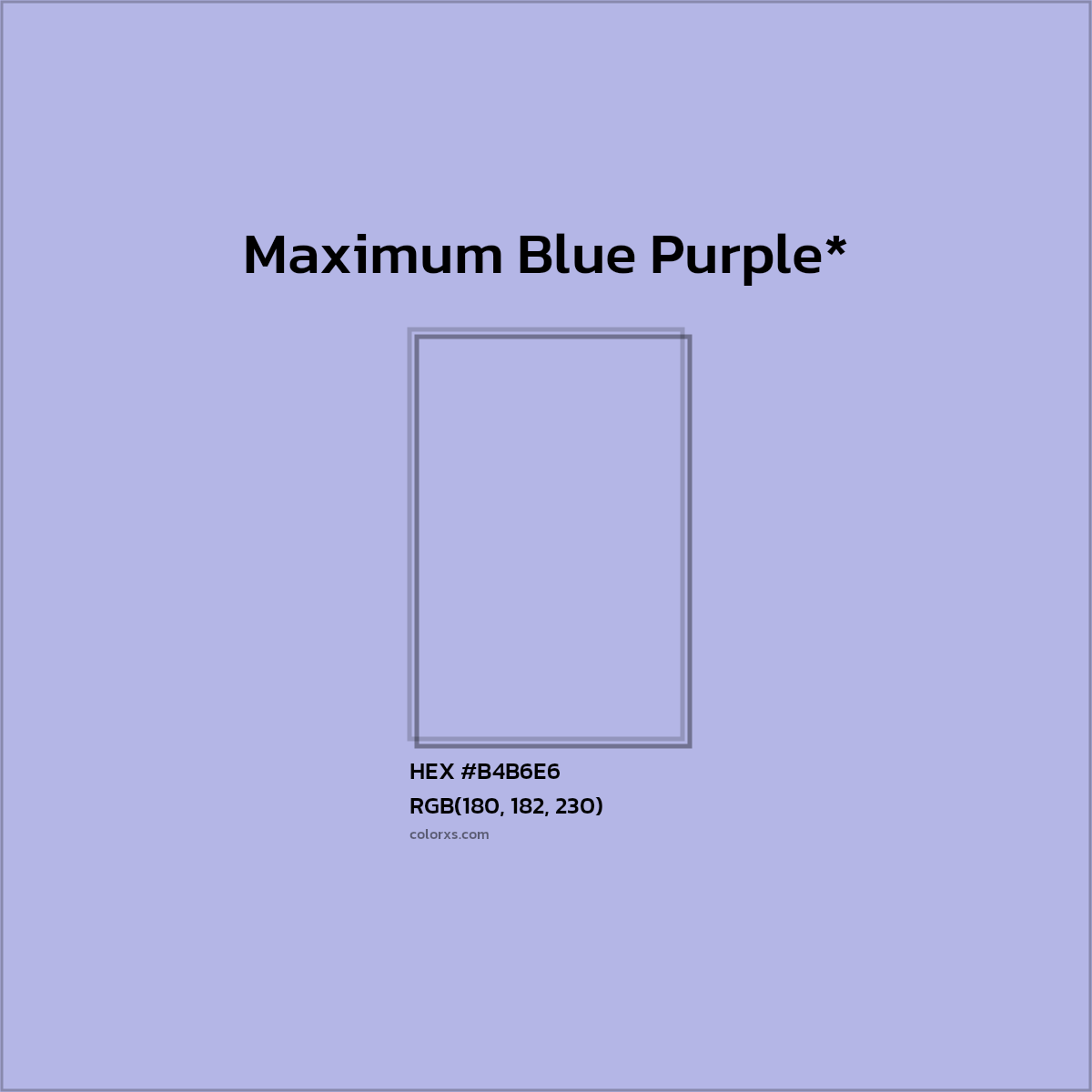 HEX #B4B6E6 Color Name, Color Code, Palettes, Similar Paints, Images