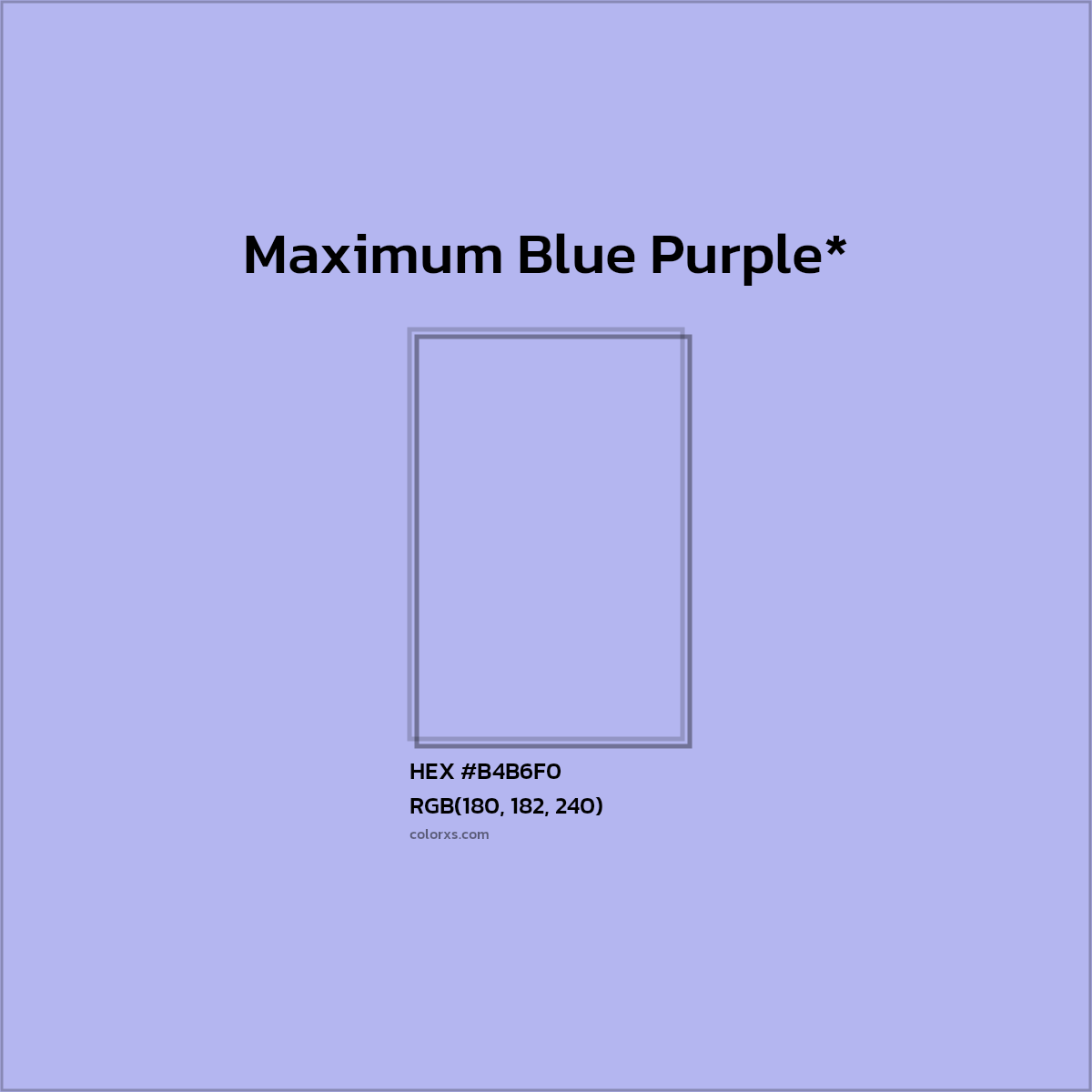 HEX #B4B6F0 Color Name, Color Code, Palettes, Similar Paints, Images