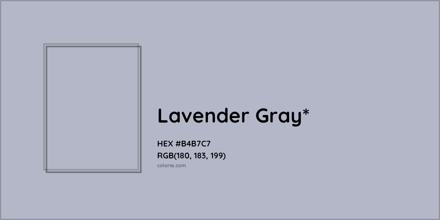 HEX #B4B7C7 Color Name, Color Code, Palettes, Similar Paints, Images