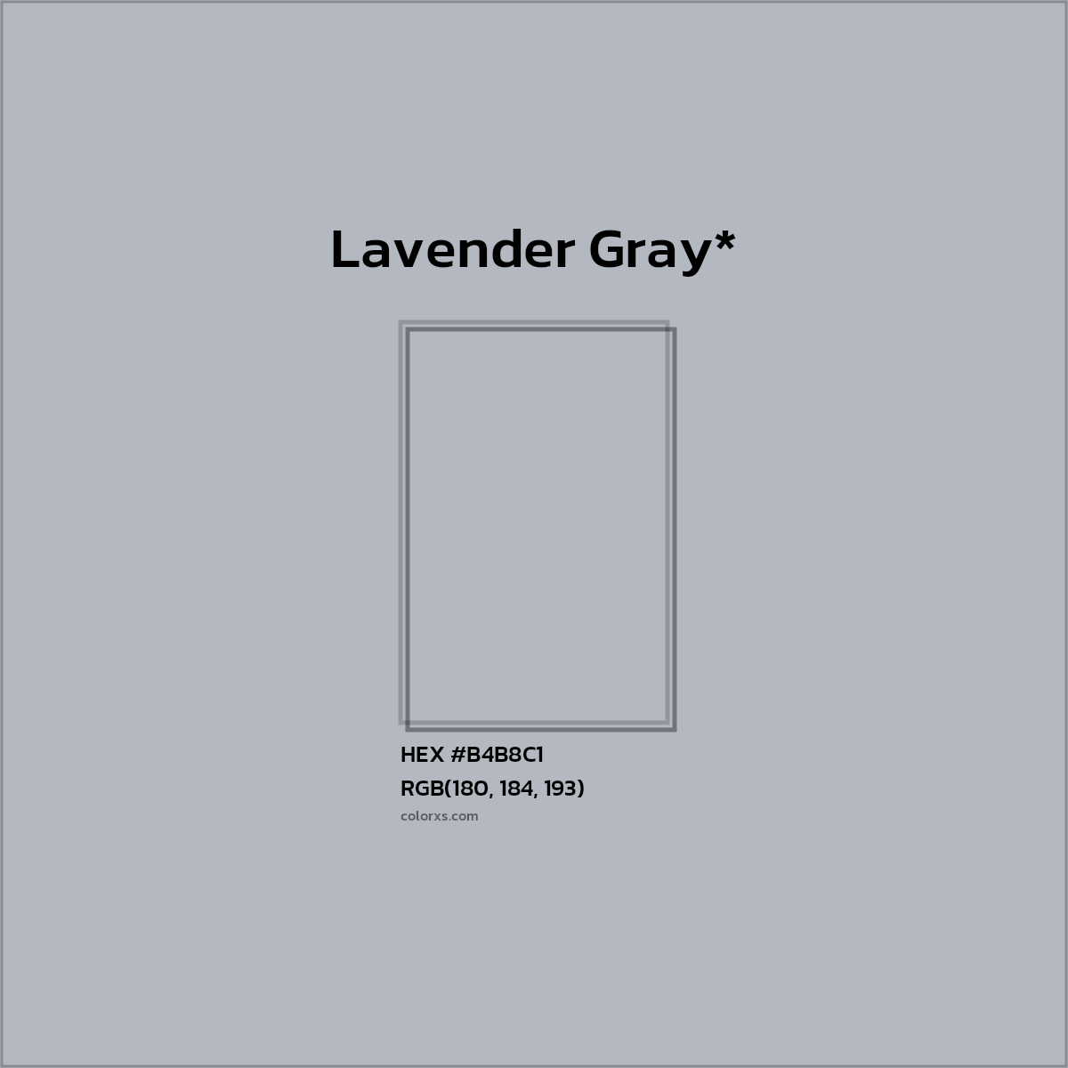 HEX #B4B8C1 Color Name, Color Code, Palettes, Similar Paints, Images