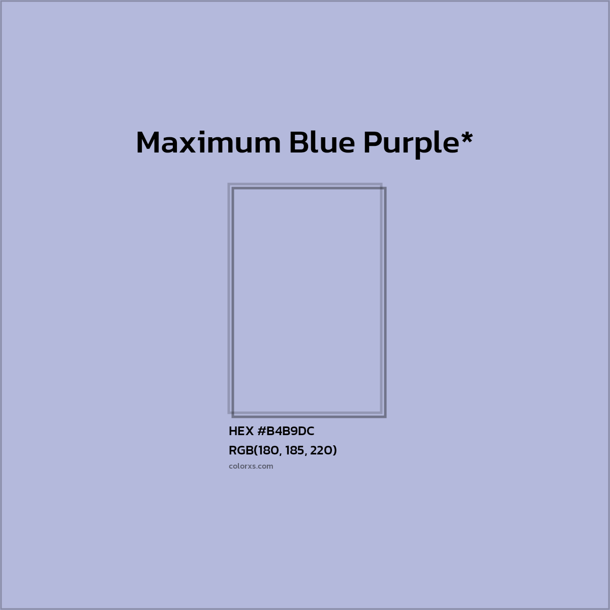 HEX #B4B9DC Color Name, Color Code, Palettes, Similar Paints, Images
