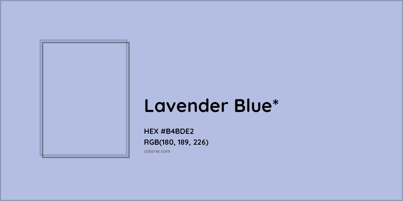 HEX #B4BDE2 Color Name, Color Code, Palettes, Similar Paints, Images