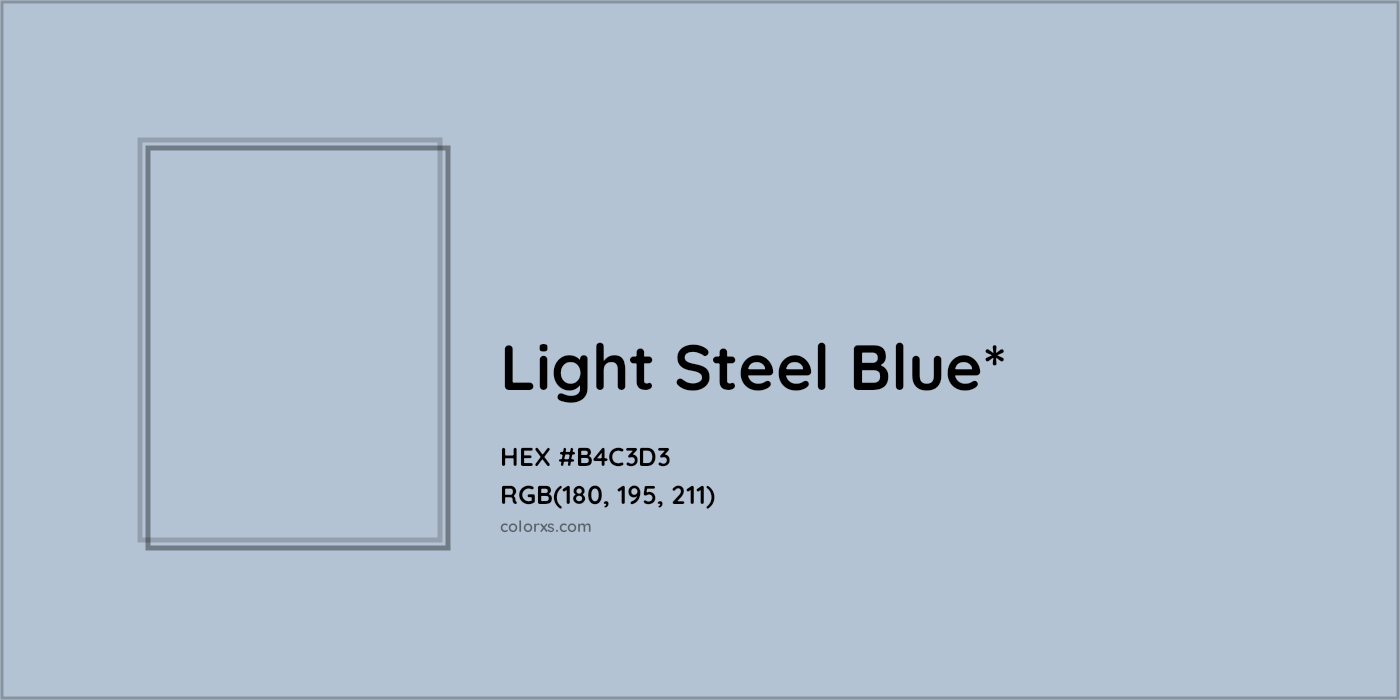 HEX #B4C3D3 Color Name, Color Code, Palettes, Similar Paints, Images