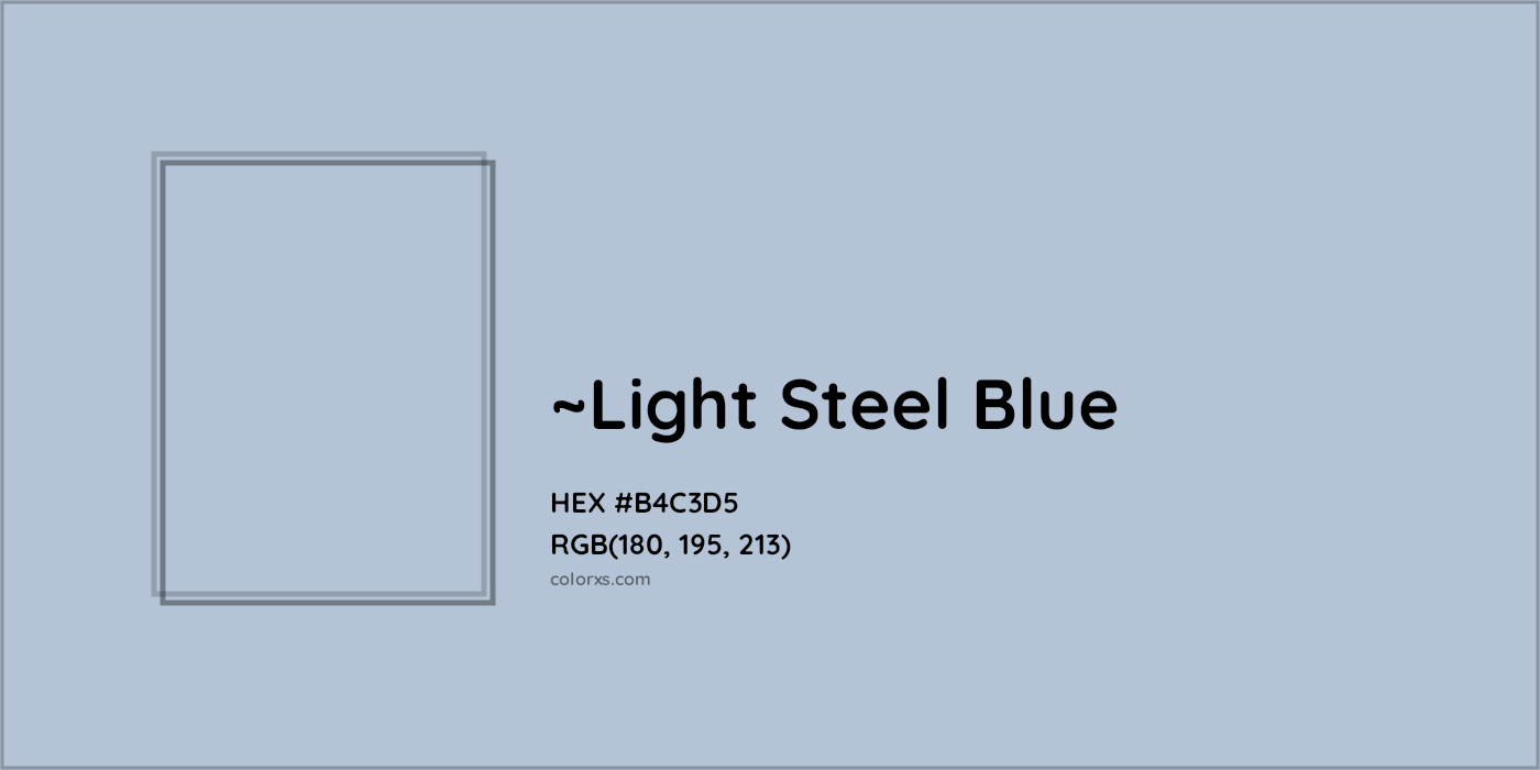 HEX #B4C3D5 Color Name, Color Code, Palettes, Similar Paints, Images