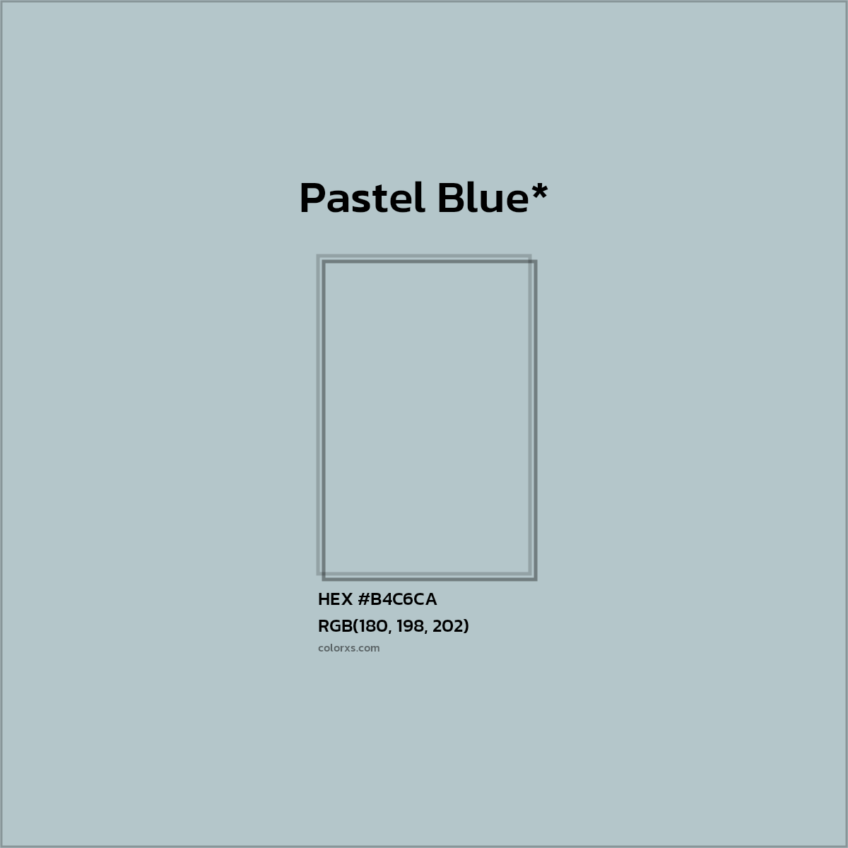 HEX #B4C6CA Color Name, Color Code, Palettes, Similar Paints, Images