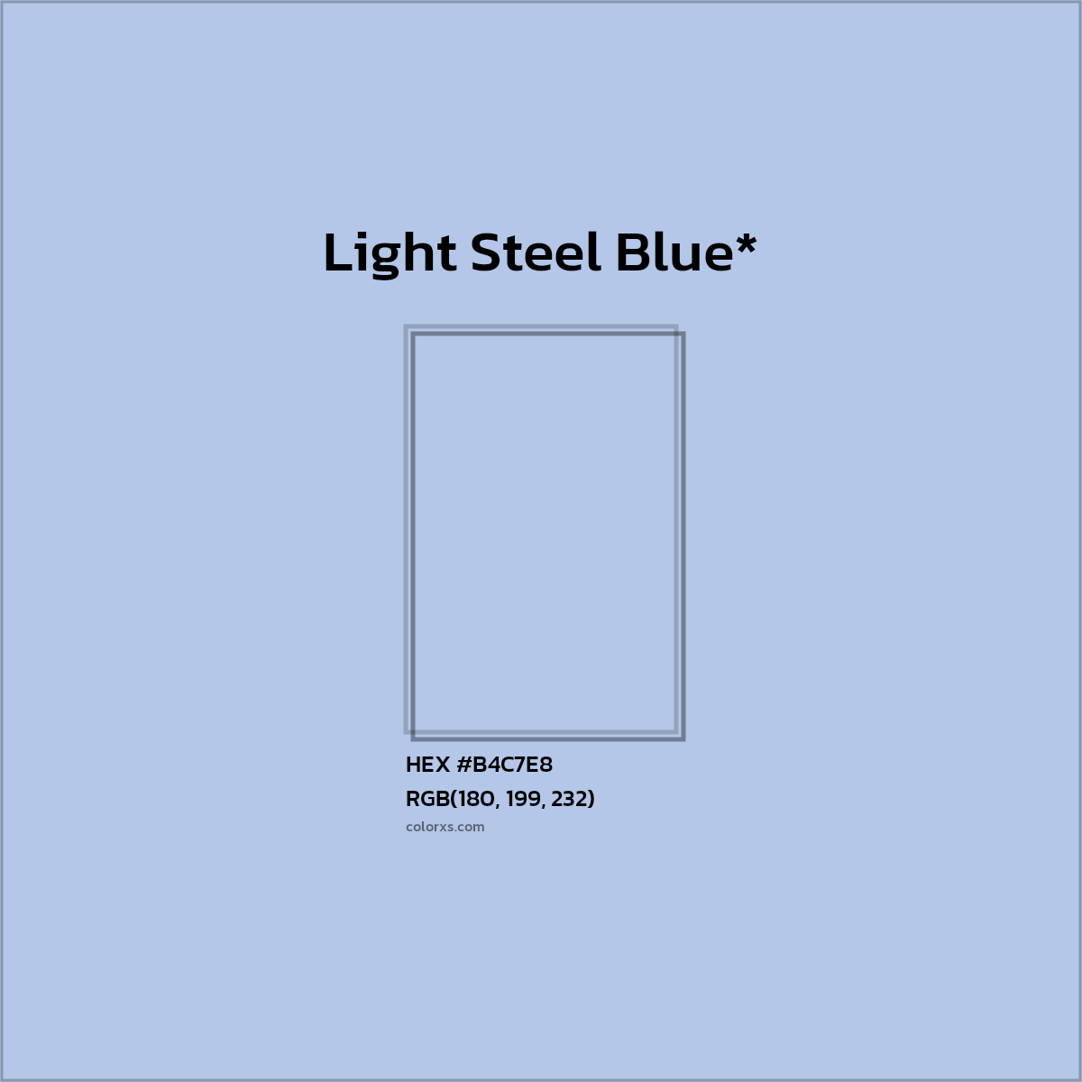 HEX #B4C7E8 Color Name, Color Code, Palettes, Similar Paints, Images