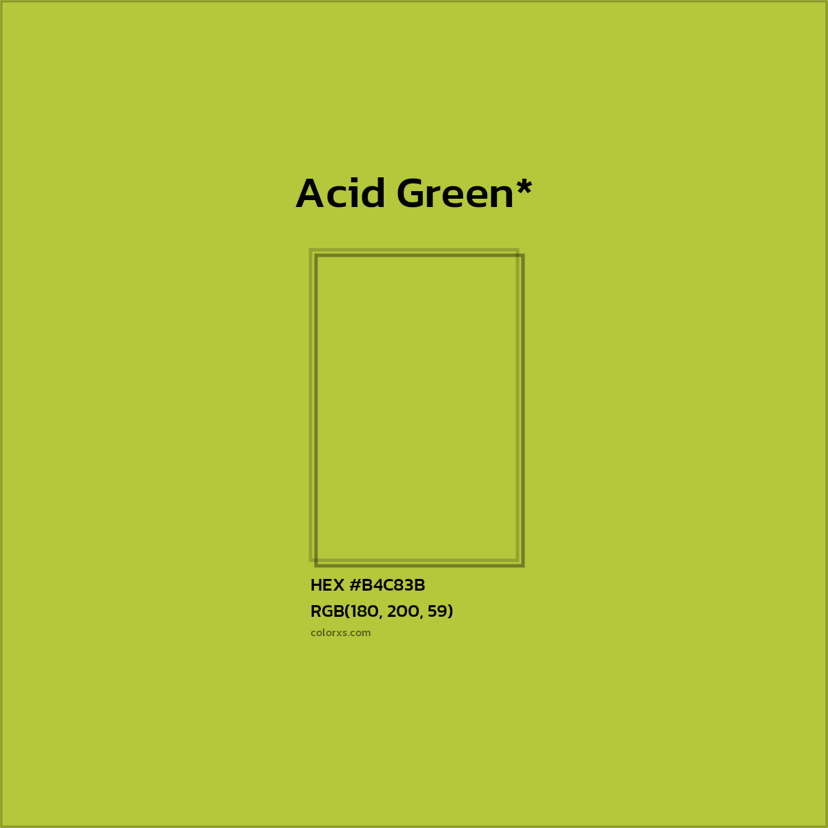 HEX #B4C83B Color Name, Color Code, Palettes, Similar Paints, Images