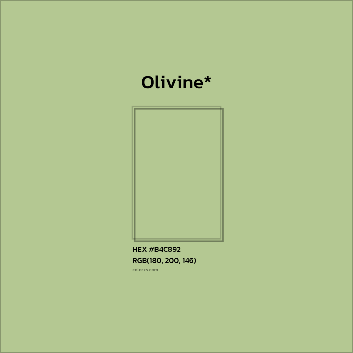 HEX #B4C892 Color Name, Color Code, Palettes, Similar Paints, Images