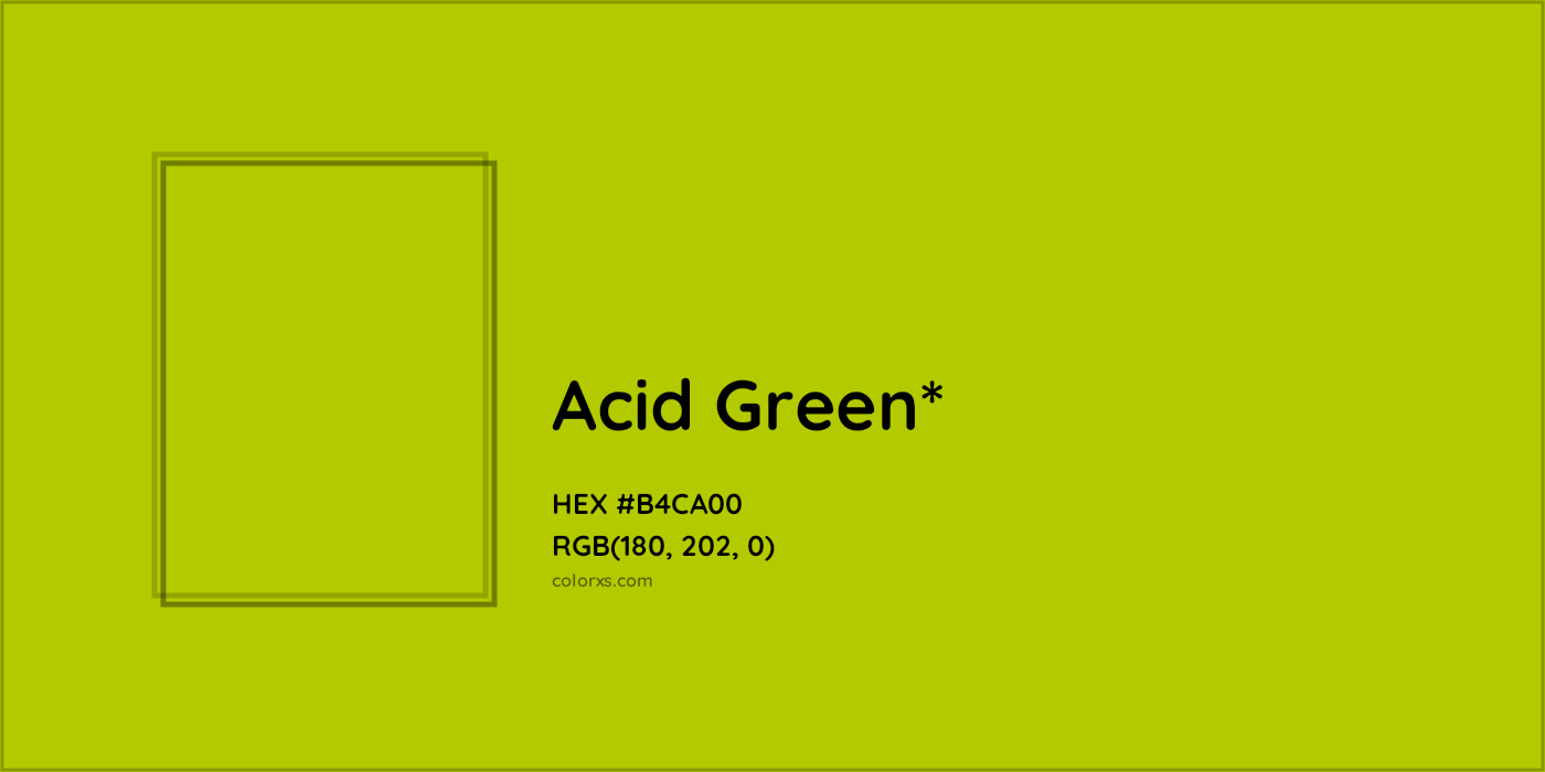 HEX #B4CA00 Color Name, Color Code, Palettes, Similar Paints, Images