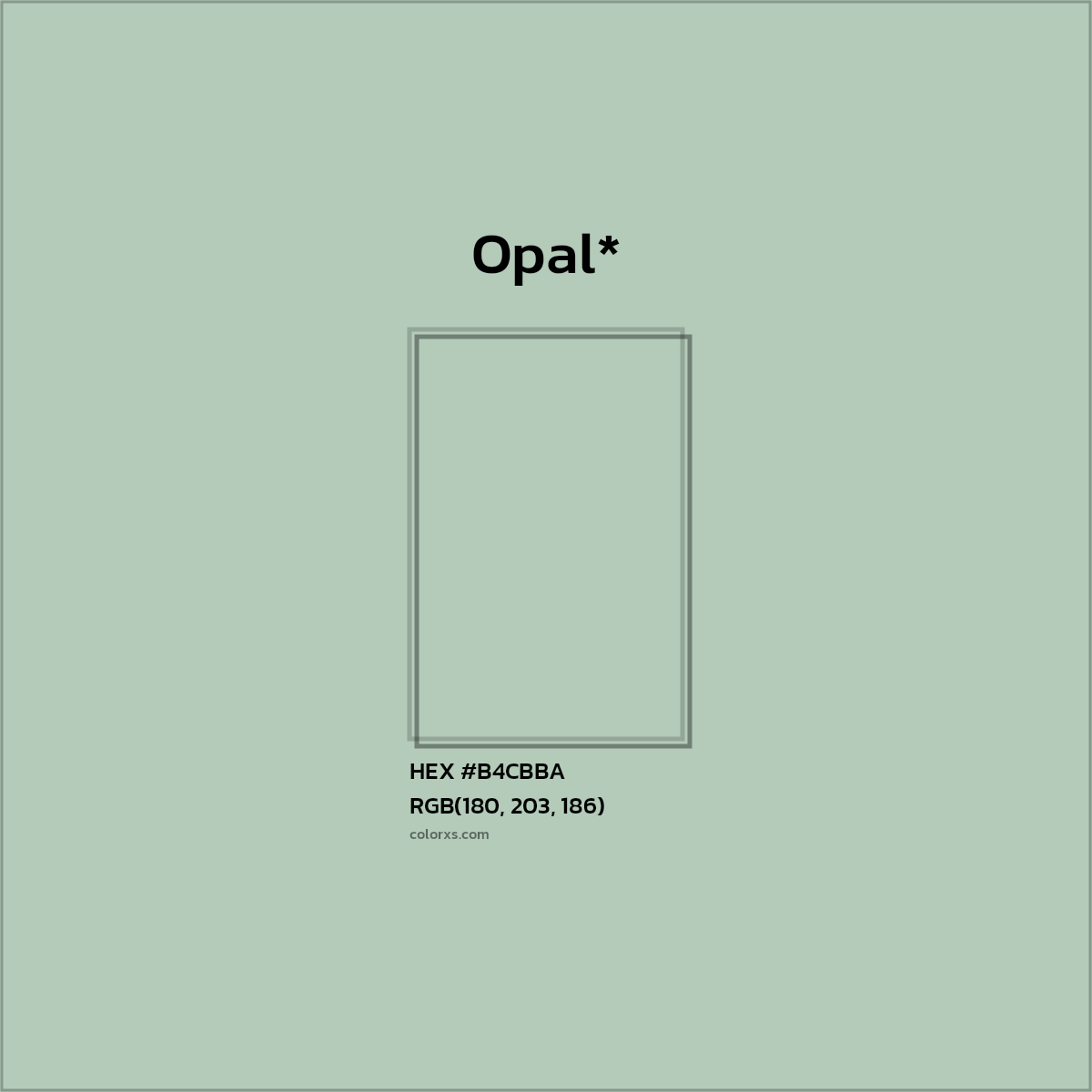 HEX #B4CBBA Color Name, Color Code, Palettes, Similar Paints, Images