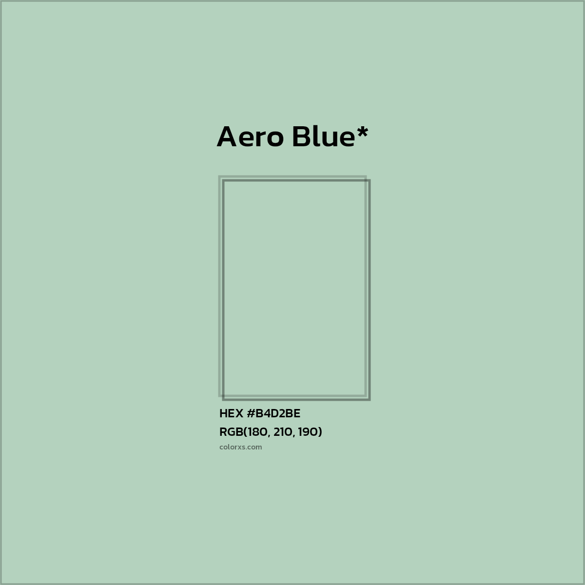 HEX #B4D2BE Color Name, Color Code, Palettes, Similar Paints, Images