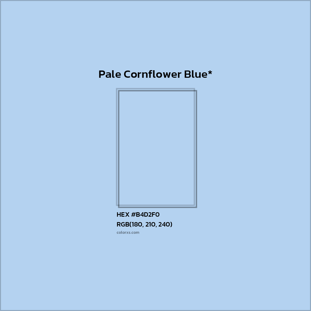 HEX #B4D2F0 Color Name, Color Code, Palettes, Similar Paints, Images
