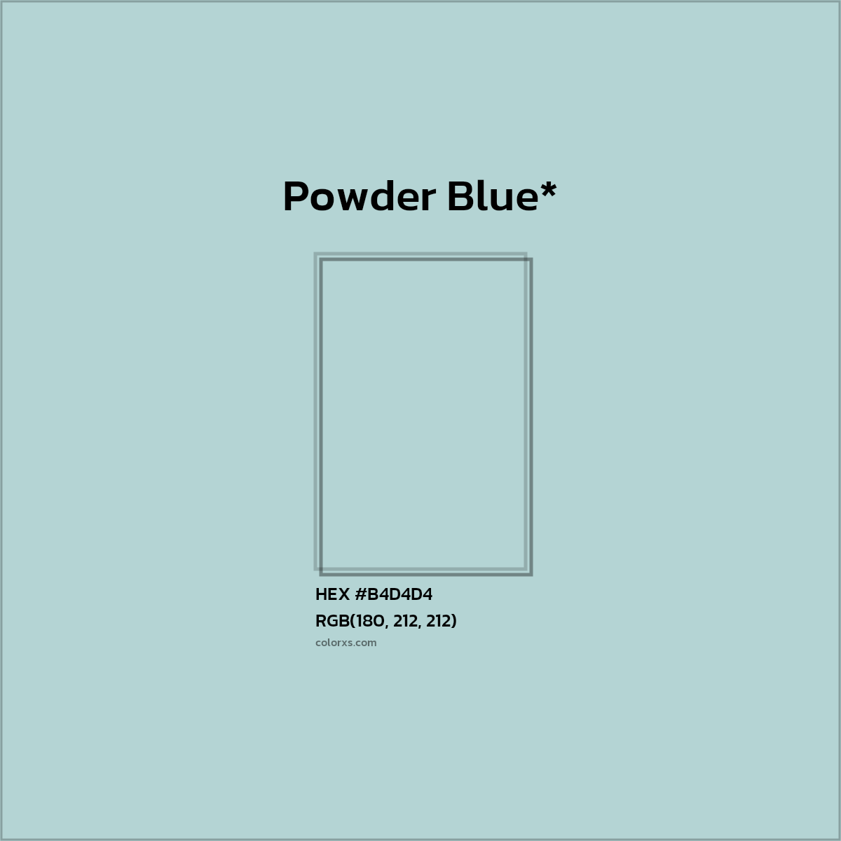 HEX #B4D4D4 Color Name, Color Code, Palettes, Similar Paints, Images
