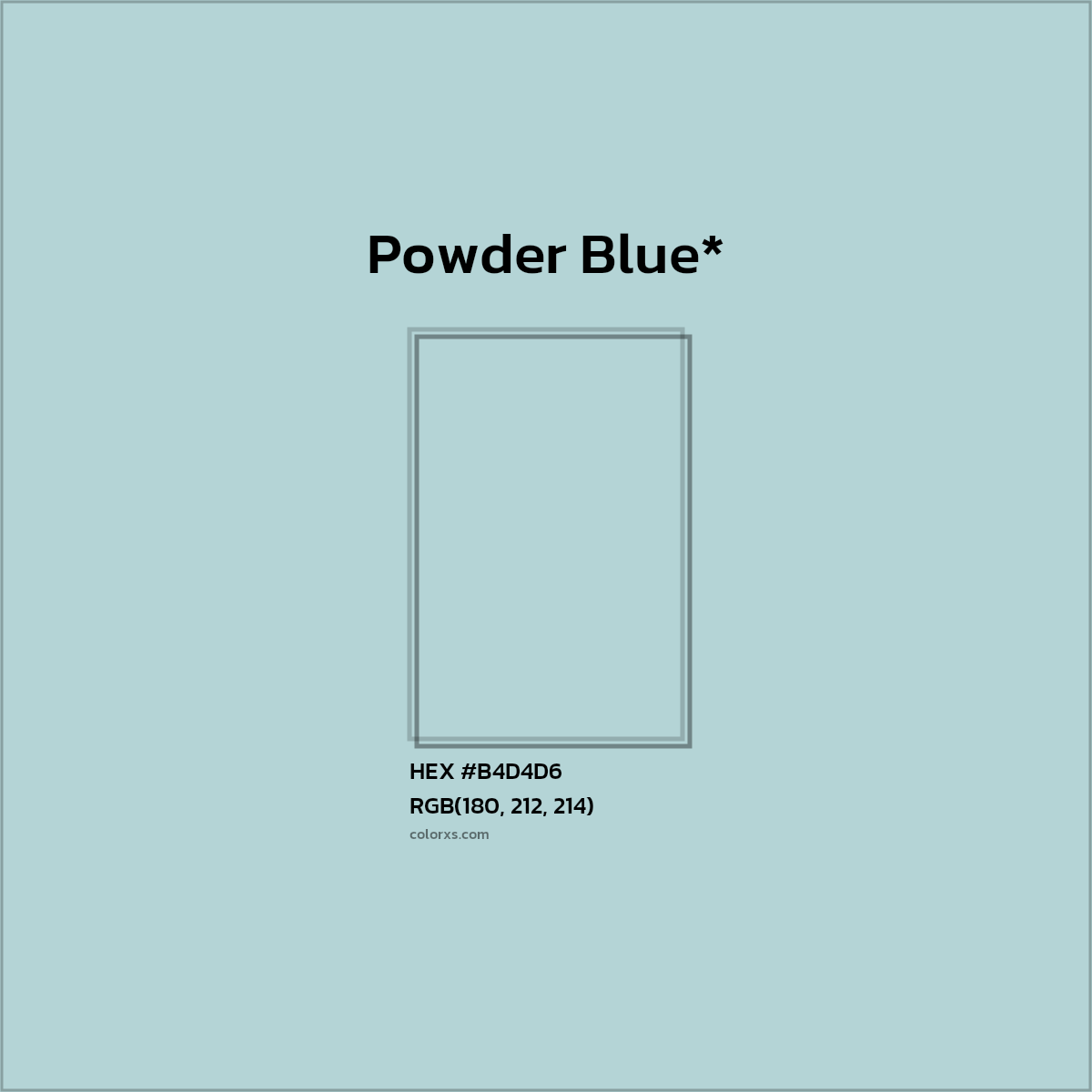 HEX #B4D4D6 Color Name, Color Code, Palettes, Similar Paints, Images