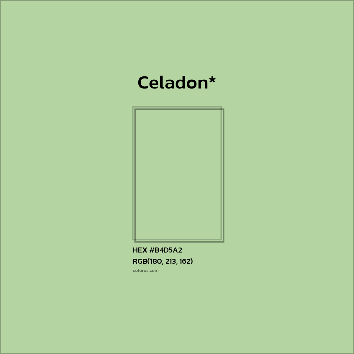 HEX #B4D5A2 Color Name, Color Code, Palettes, Similar Paints, Images