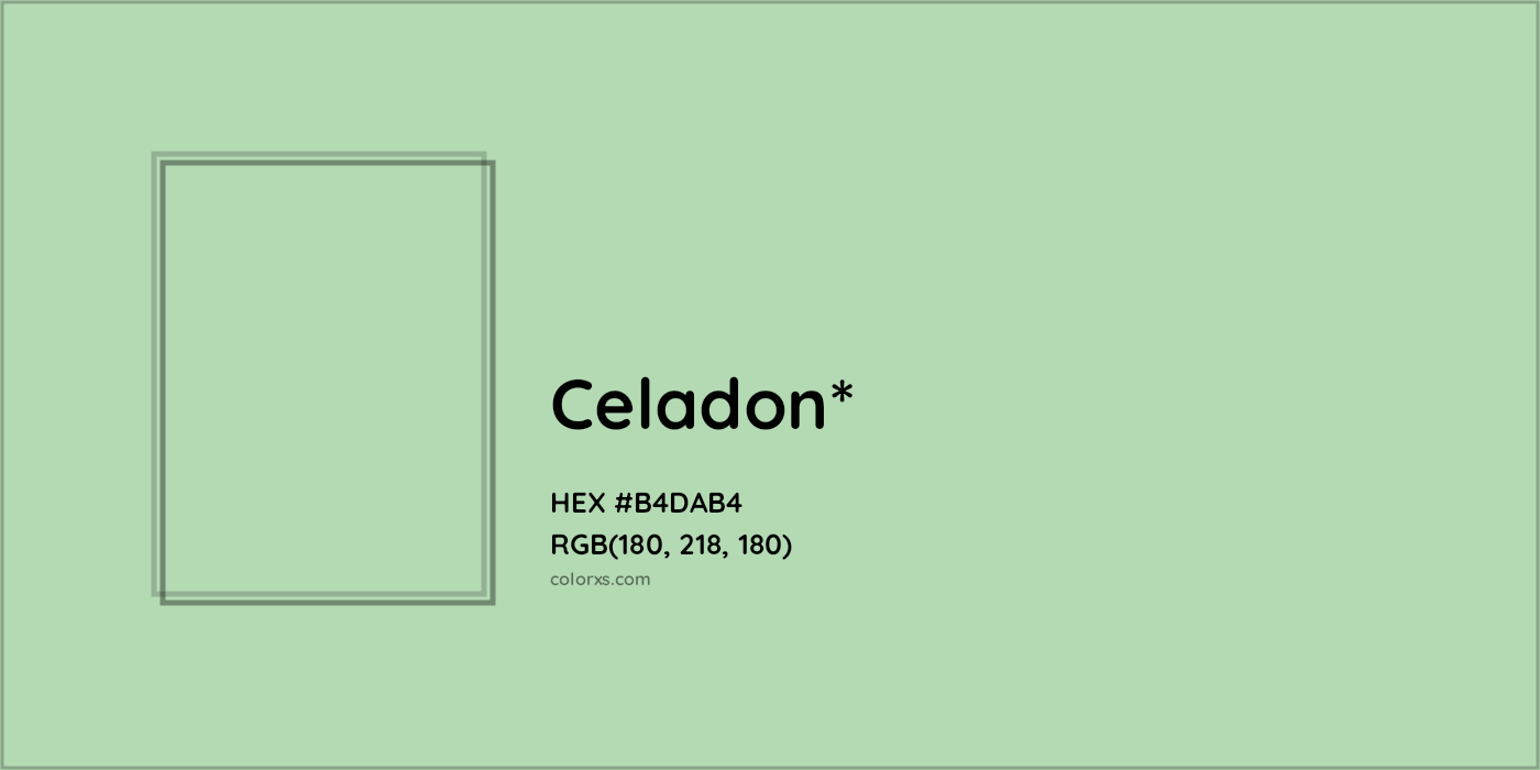 HEX #B4DAB4 Color Name, Color Code, Palettes, Similar Paints, Images