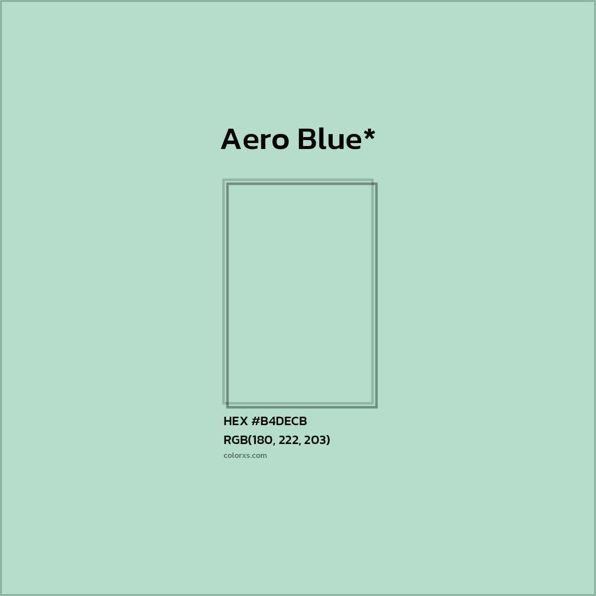 HEX #B4DECB Color Name, Color Code, Palettes, Similar Paints, Images